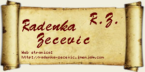 Radenka Zečević vizit kartica